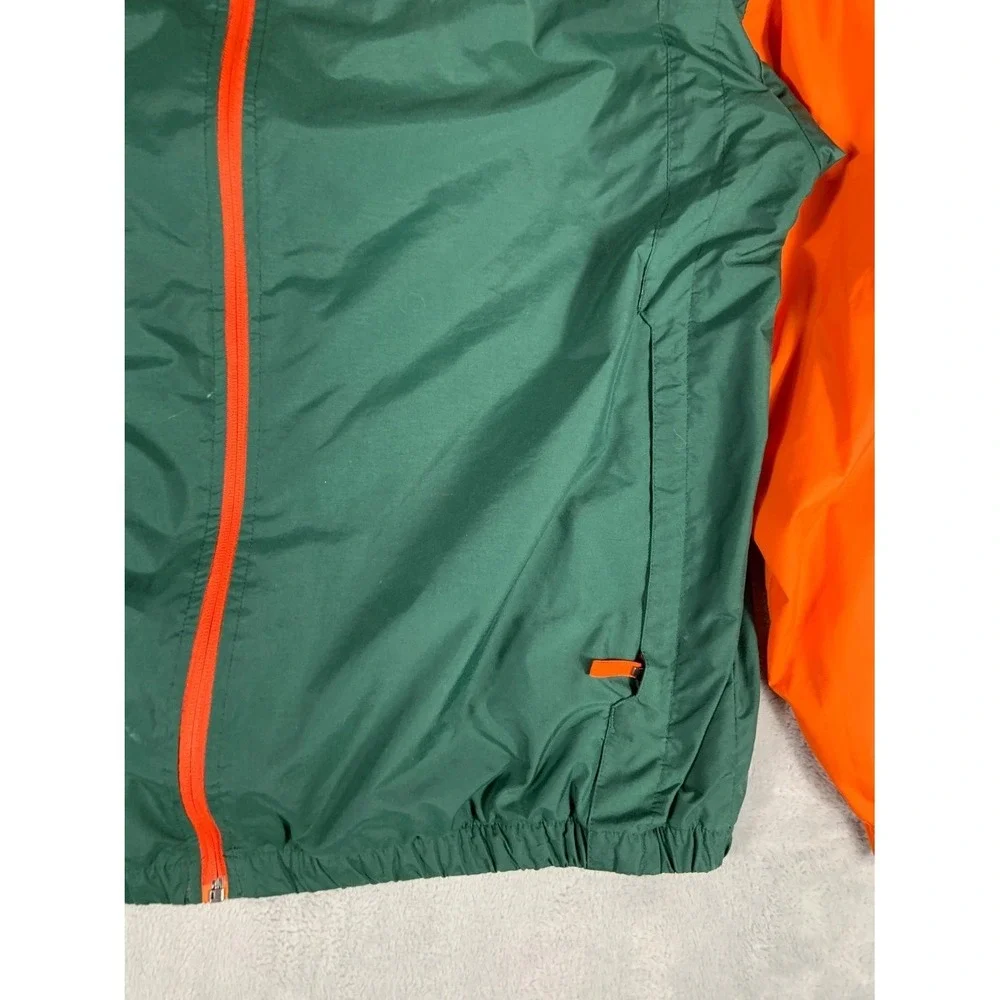 Vintage Nike University of Miami Hurricanes Mens XL Green Jacket Team Zip